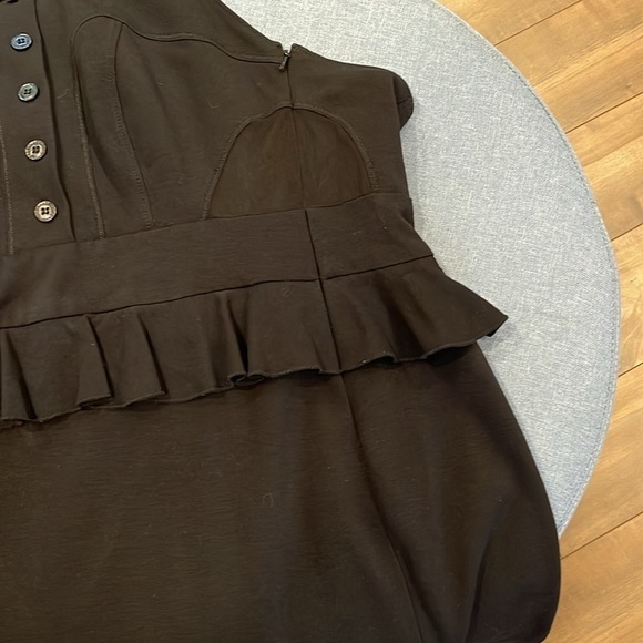 BEBE size 10 black gorgeous halter sleeveless dress with side zipper kick pleat - Picture 7 of 12